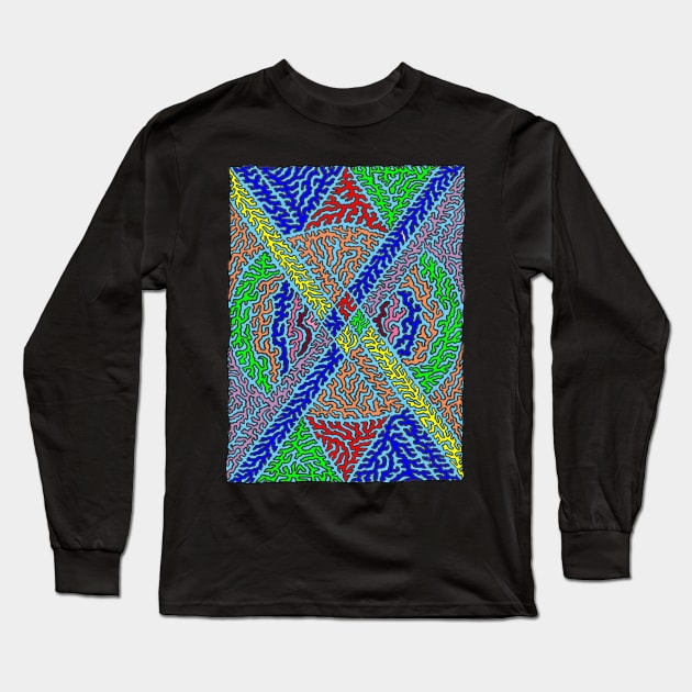 Compass Abstract Long Sleeve T-Shirt by NightserFineArts